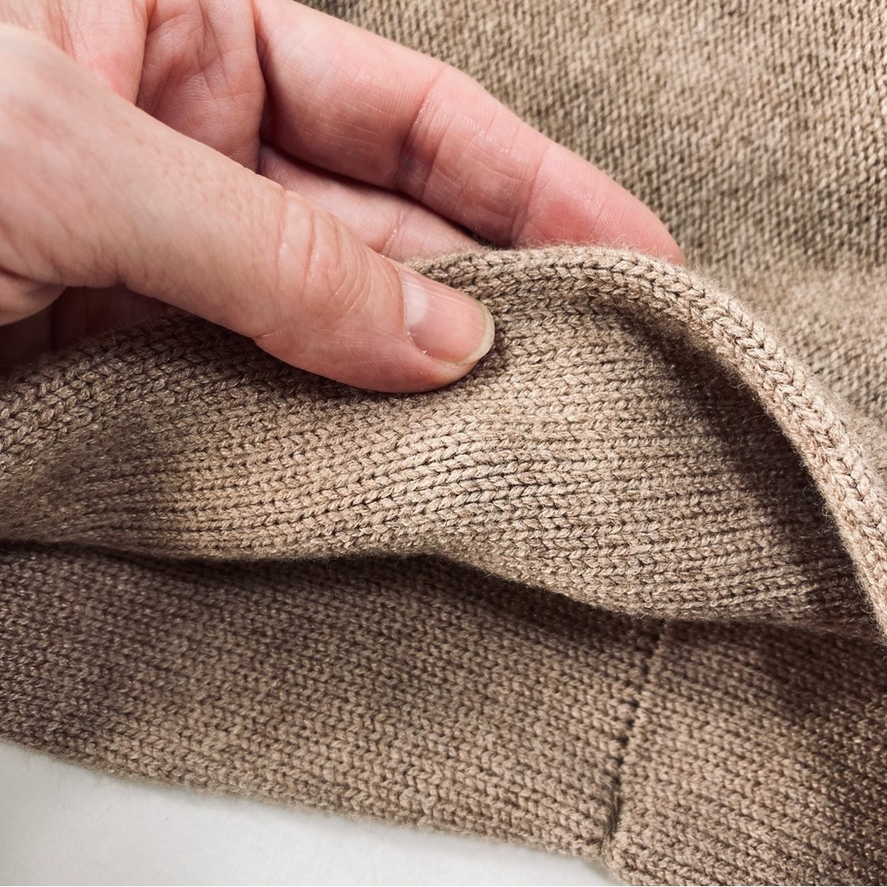 Furtalk Tan Knit Wool Cashmere Blend Slouchy Beanie - Picture 10 of 12